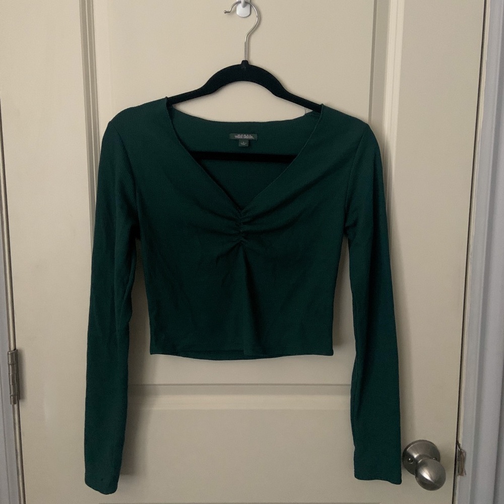 Wild Fable ruched green top